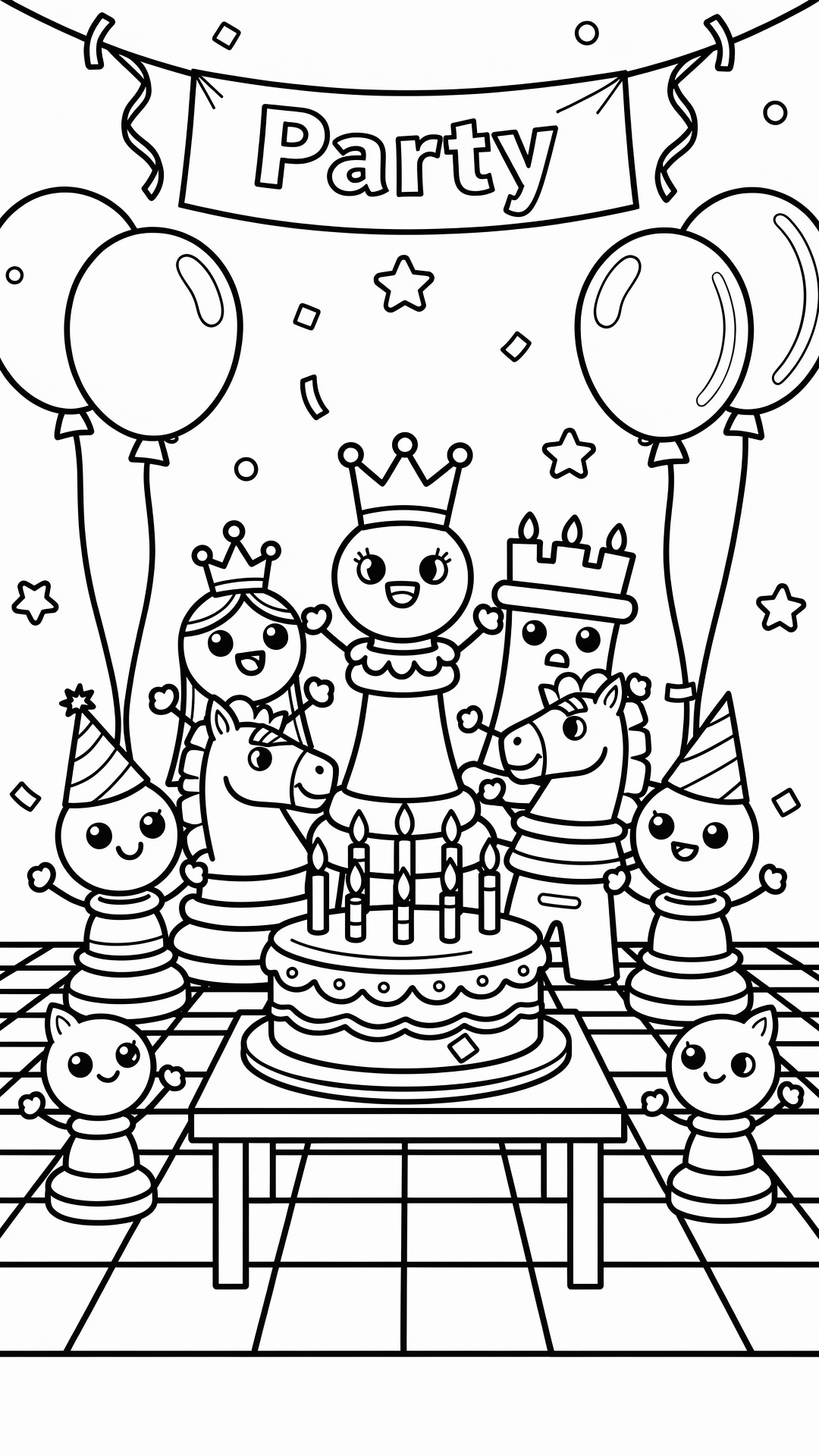thumbnail of Chess Party Coloring
